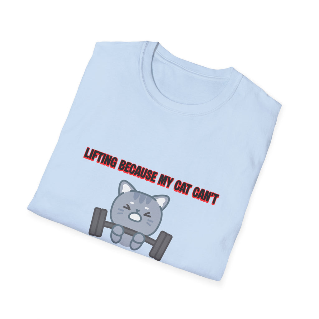 Funny Cat Gym T-Shirt — "Gymspiration" Workout Tee for Cat Lovers