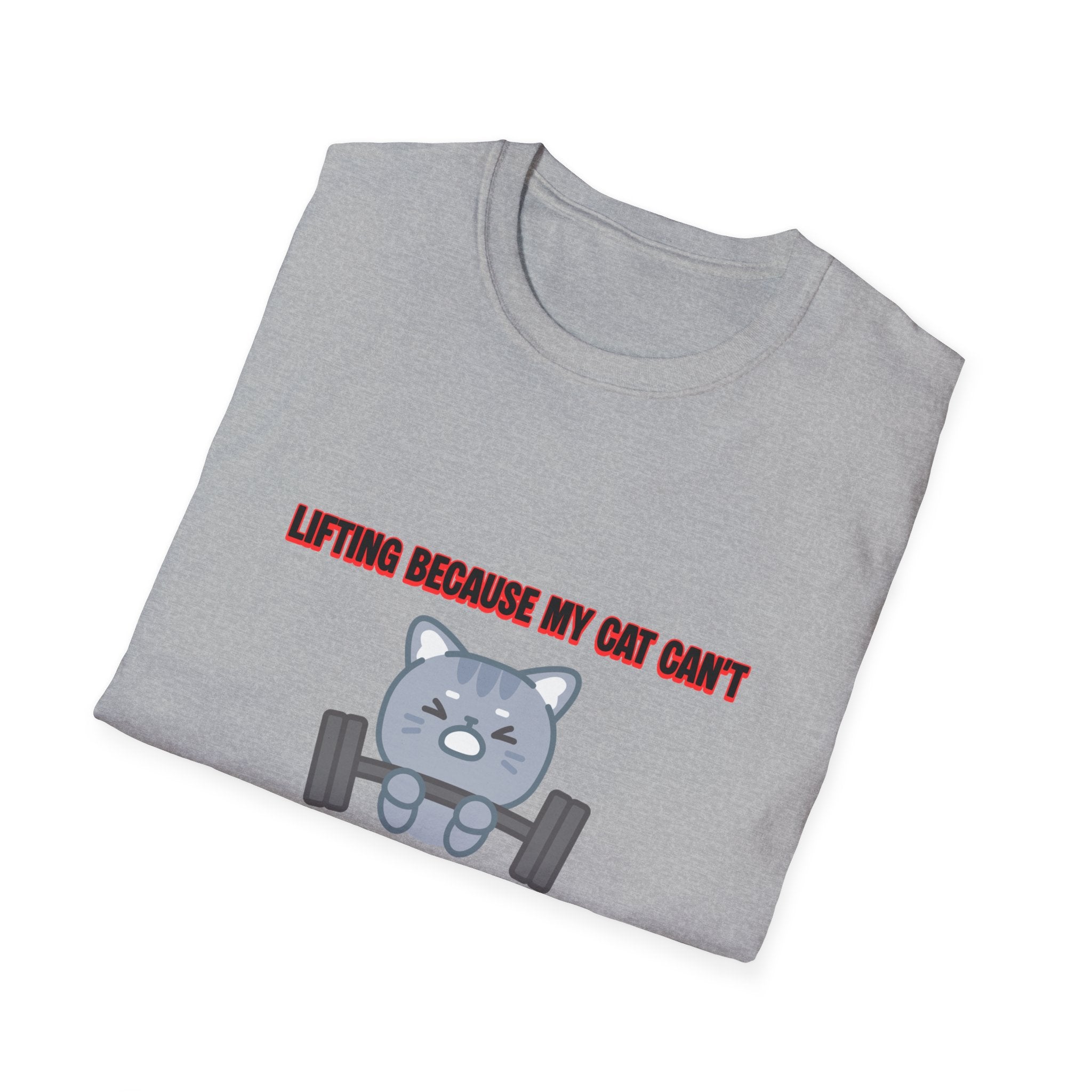 Funny Cat Gym T-Shirt — "Gymspiration" Workout Tee for Cat Lovers