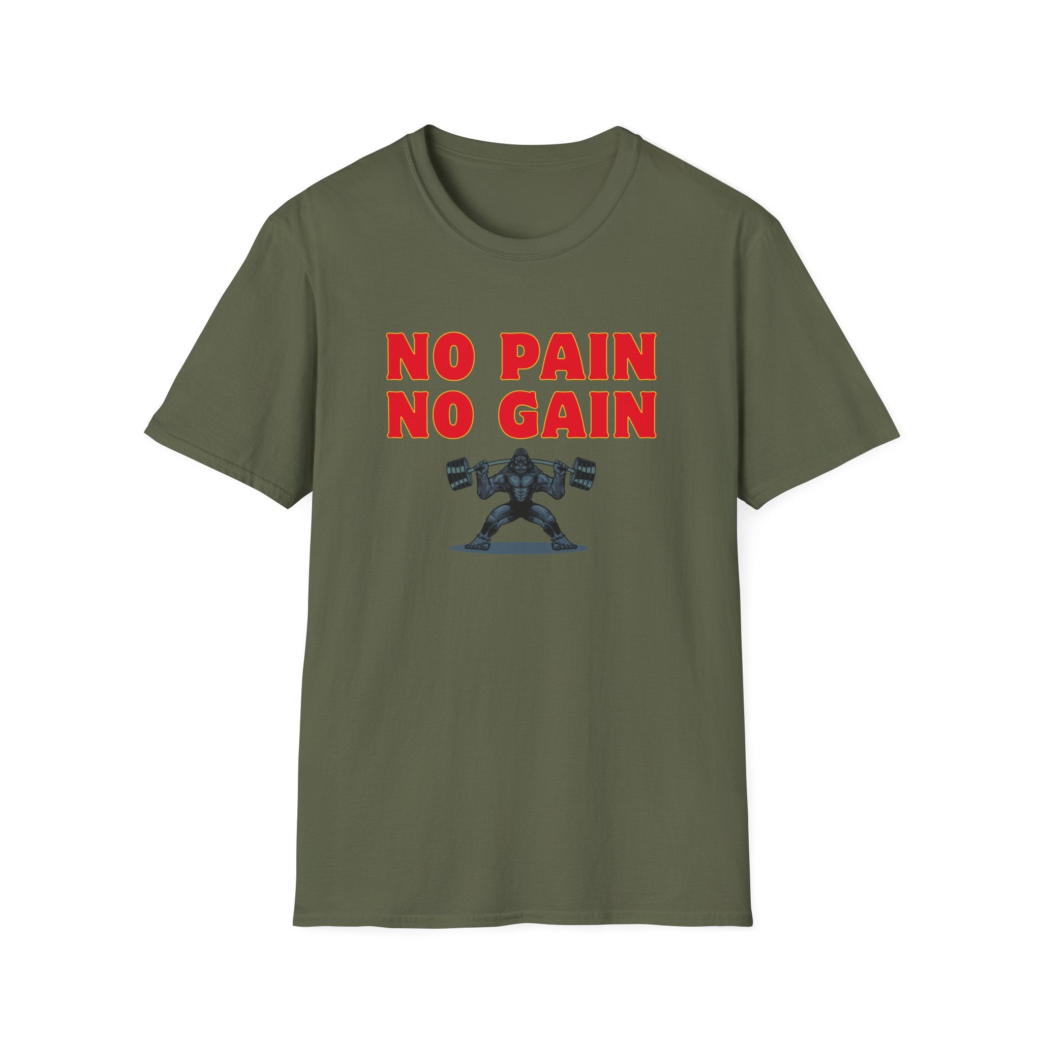 No Pain No Gain Weightlifting T-Shirt – Motivational Gym Shirt for Bodybuilders & Fitness Enthusiasts