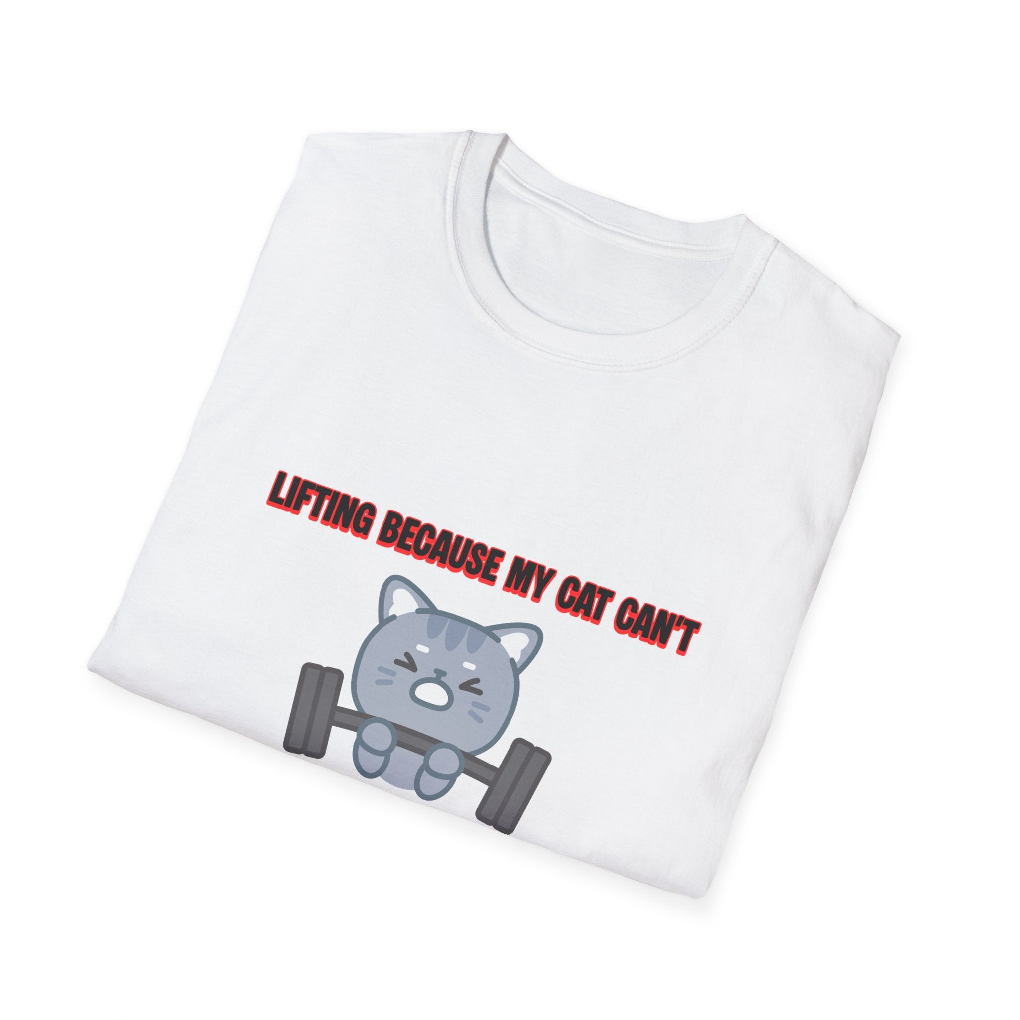 Funny Cat Gym T-Shirt — "Gymspiration" Workout Tee for Cat Lovers