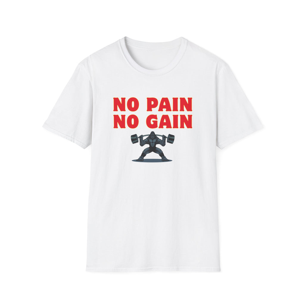 No Pain No Gain Weightlifting T-Shirt – Motivational Gym Shirt for Bodybuilders & Fitness Enthusiasts