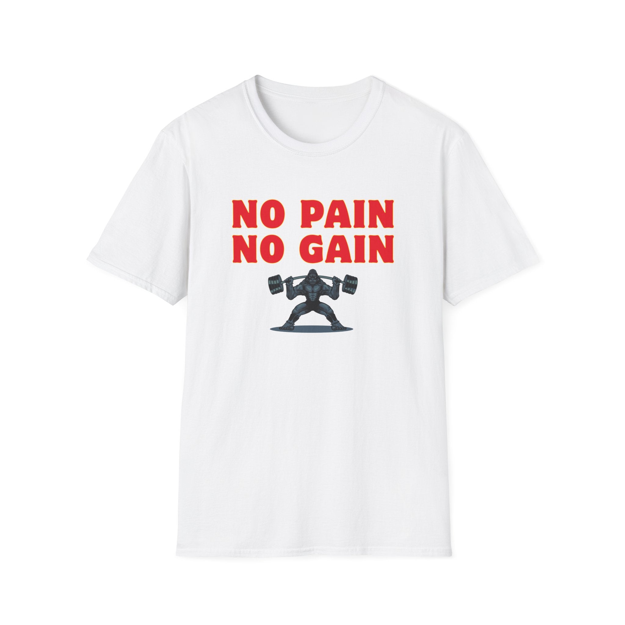 No Pain No Gain Weightlifting T-Shirt – Motivational Gym Shirt for Bodybuilders & Fitness Enthusiasts