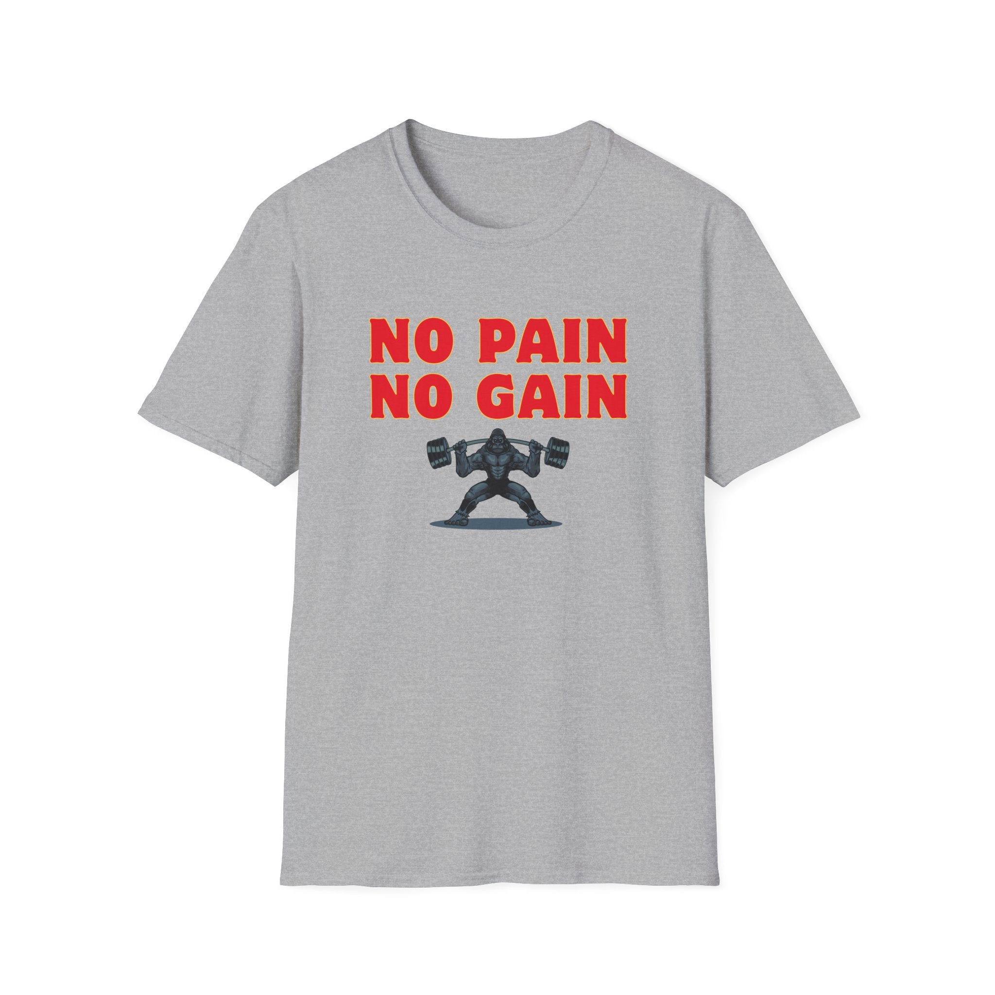 No Pain No Gain Weightlifting T-Shirt – Motivational Gym Shirt for Bodybuilders & Fitness Enthusiasts