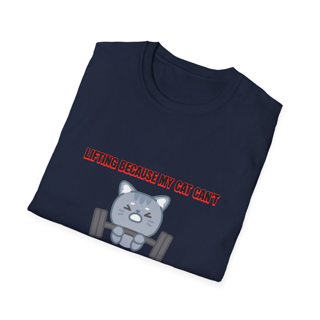 Funny Cat Gym T-Shirt — "Gymspiration" Workout Tee for Cat Lovers