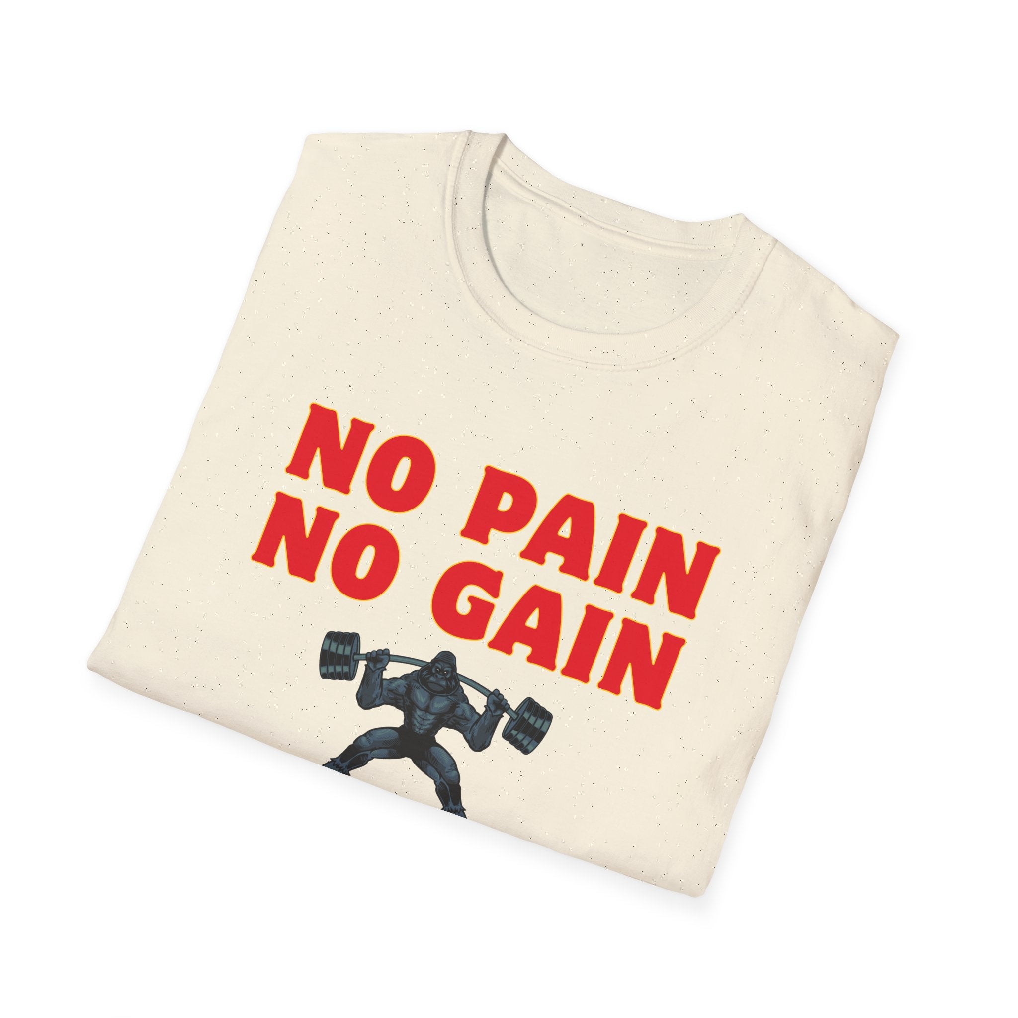 No Pain No Gain Weightlifting T-Shirt – Motivational Gym Shirt for Bodybuilders & Fitness Enthusiasts