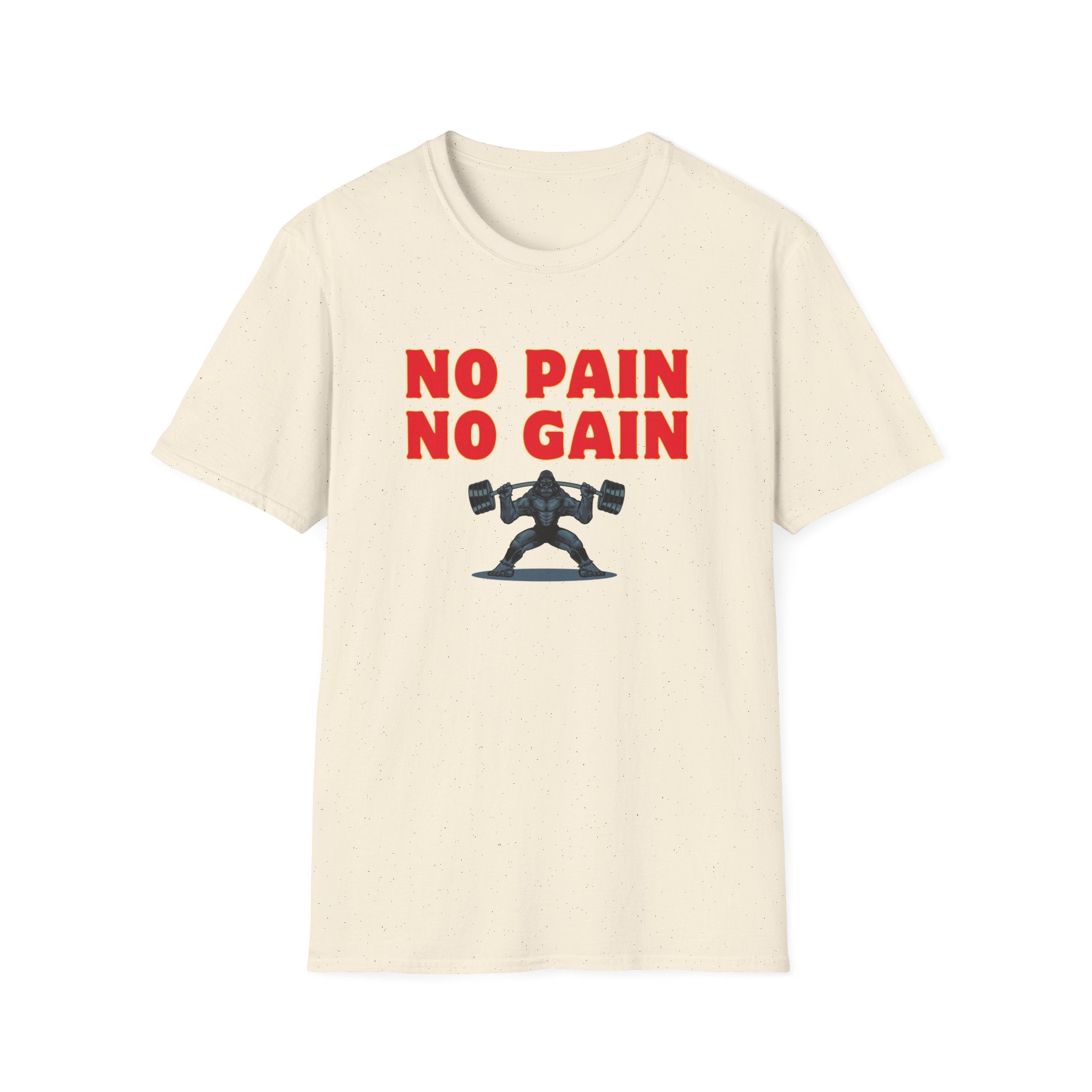 No Pain No Gain Weightlifting T-Shirt – Motivational Gym Shirt for Bodybuilders & Fitness Enthusiasts