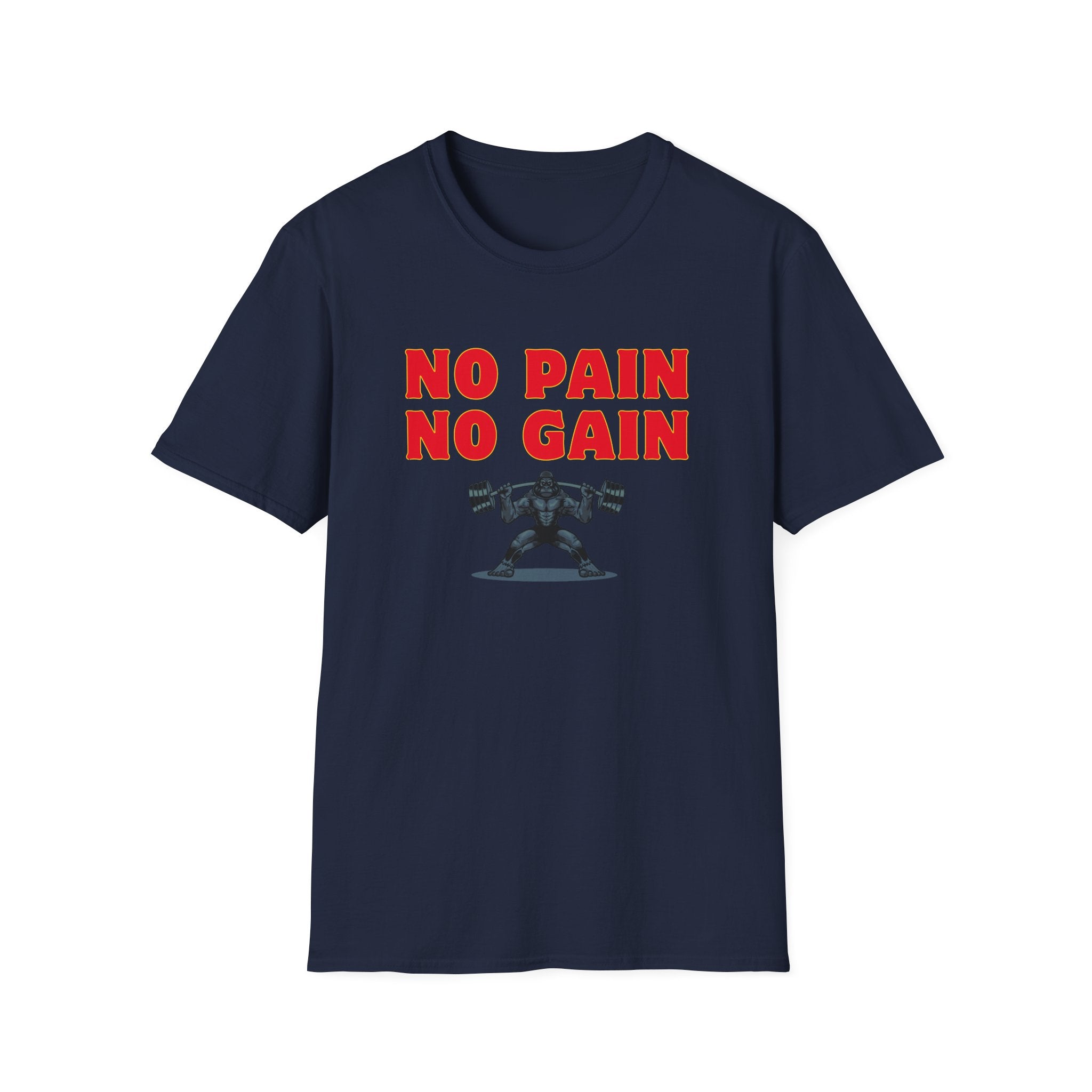 No Pain No Gain Weightlifting T-Shirt – Motivational Gym Shirt for Bodybuilders & Fitness Enthusiasts